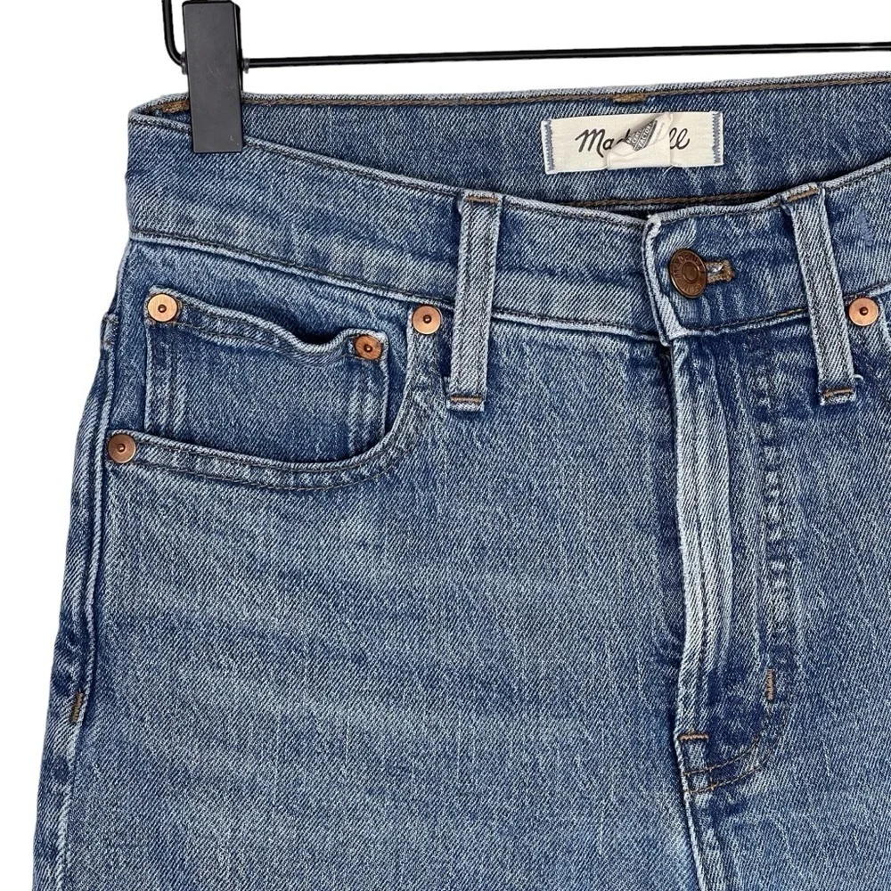 Madewell Perfect Vintage Jeans 24 High Rise Tapered Raw Hem Mom 90s Ainsworth